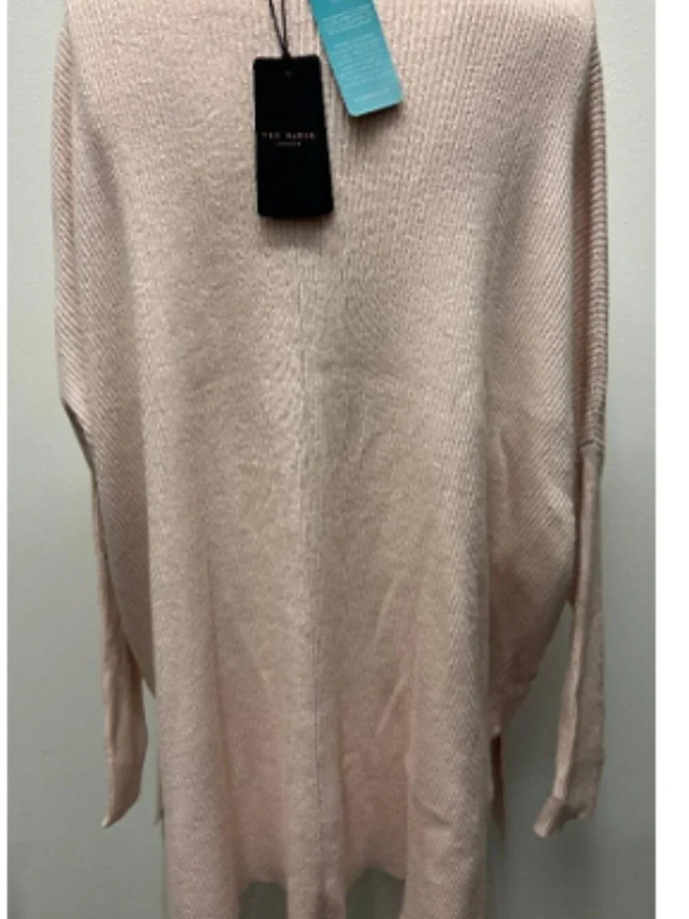 Maggiee Ribbed Poncho Sweater, Light Pink Color by Ted Baker - Picture 2 of 4